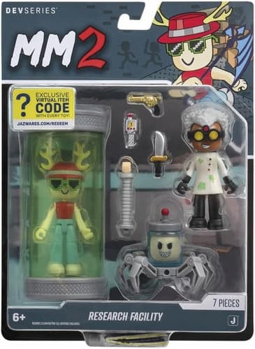 DEV SERIES MURDER MYSTERY 2 FIGURES RESEARCH FACILITY MM2 ROBLOX GAME CODE