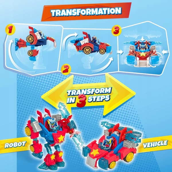 TURBO WARRIOR POWER ROBOT TRANSFORMING CAR SET WITH FIGURINE