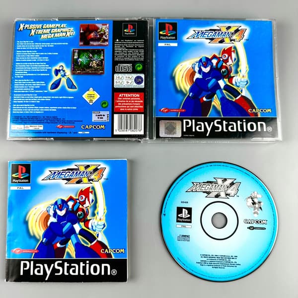 Mega Man X4 | PS1 | PSX | PLAYSTATION | 3xA SET
