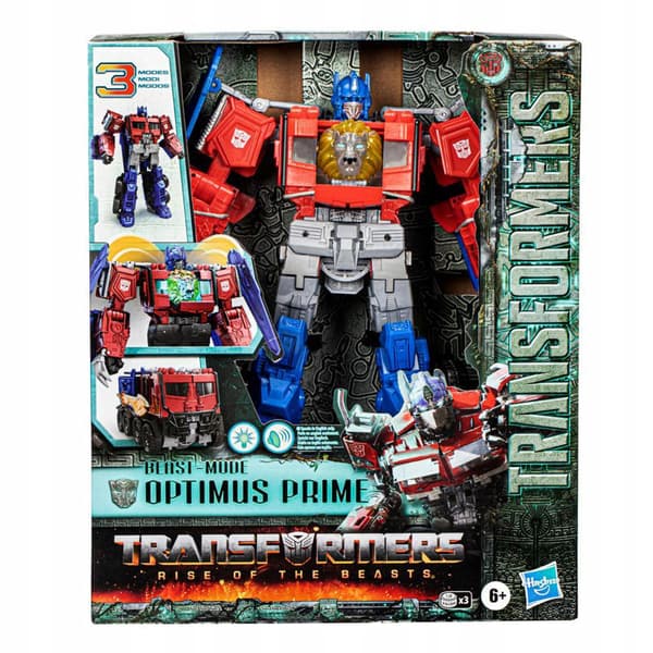 TRANSFORMERS OPTIMUS PRIME BEAST MODE WITH A LION, FEATURING LIGHTS AND SOUNDS