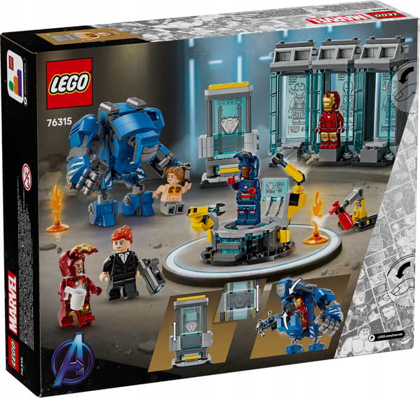 LEGO MARVEL 76315 IRON MAN’S ARMOURY LABORATORY building set – ages 8+