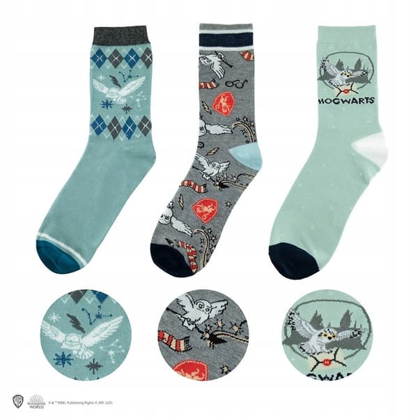 Harry Potter Socks – Hedwig, 3 pairs (CR1602)