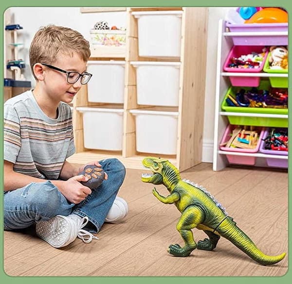 INTERACTIVE T-REX DINOSAUR – REMOTE-CONTROLLED R/C ROBOT WITH REMOTE CONTROL + 5x BATTERIES