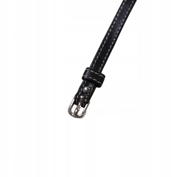 Belt for 1/6 scale action figures – Stitched Border Black Silver Buckle W-line