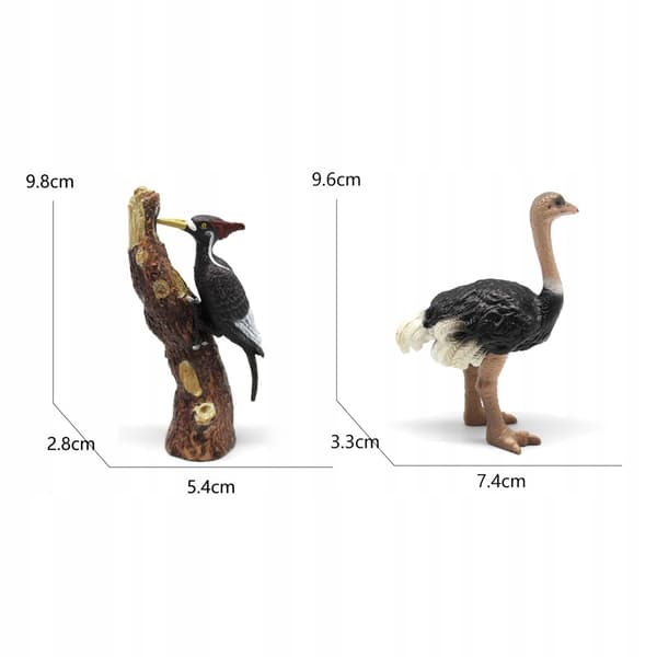 5x Hand-Painted Lifelike Bird Simulation Educational Toy Model Style C