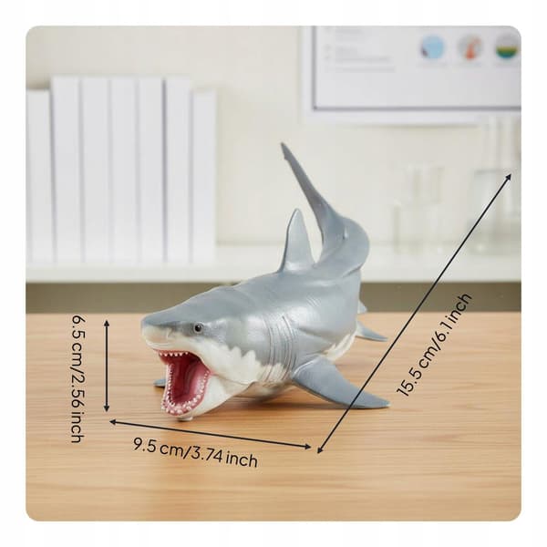 M Megalodon Shark Figurine