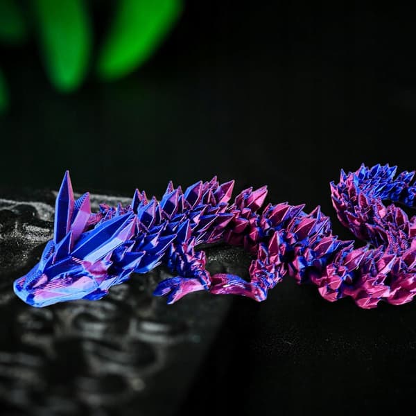 Mini Dragon Egg – blue and purple, 3D-printed, 30 cm