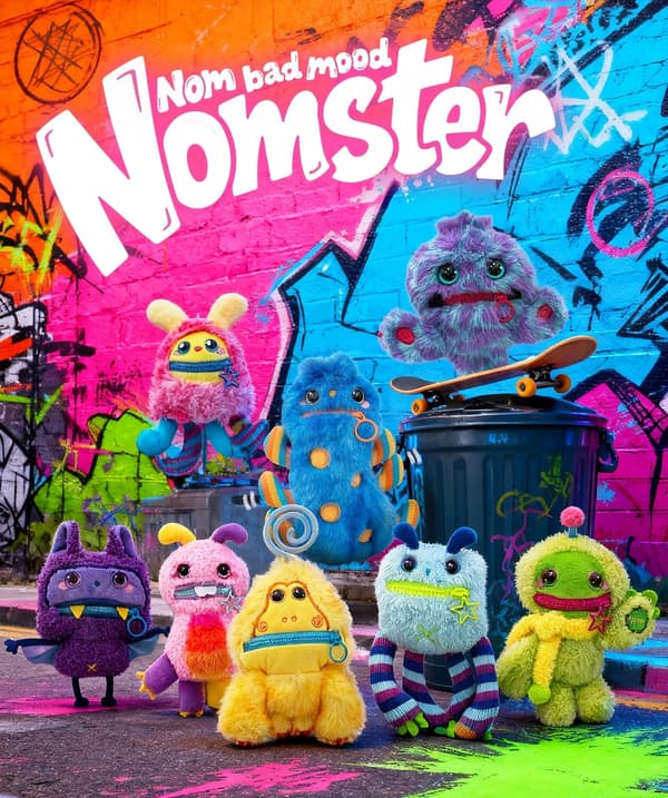 Nomster Nom Bad Mood Plush Keyring – Monster with a Pocket