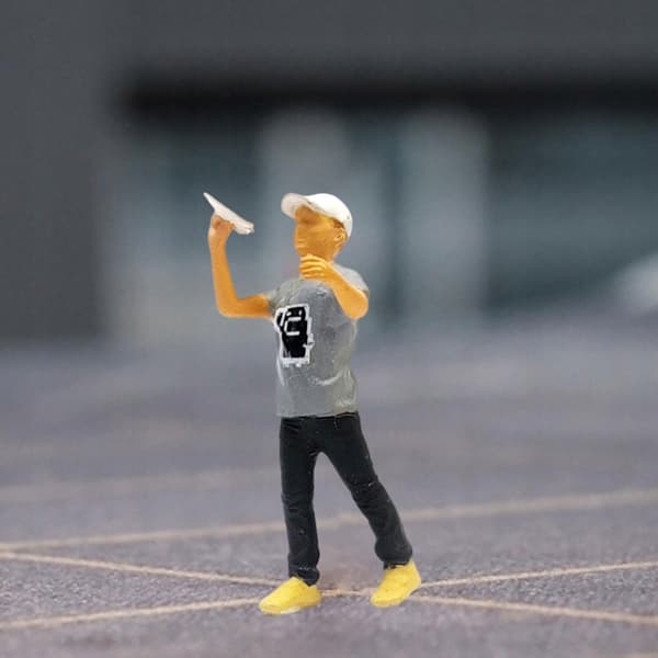 1/64 scale human figures, Dioramas, Collectables, Layout, Realistic desk, Grey