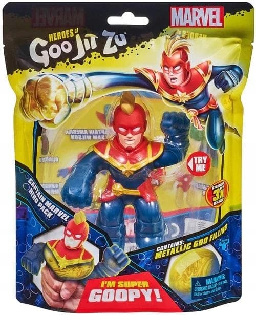 GIFT FOR A BOY: GOO JIT ZU TOY – MARVEL FIGURINE – CAPTAIN MARVEL