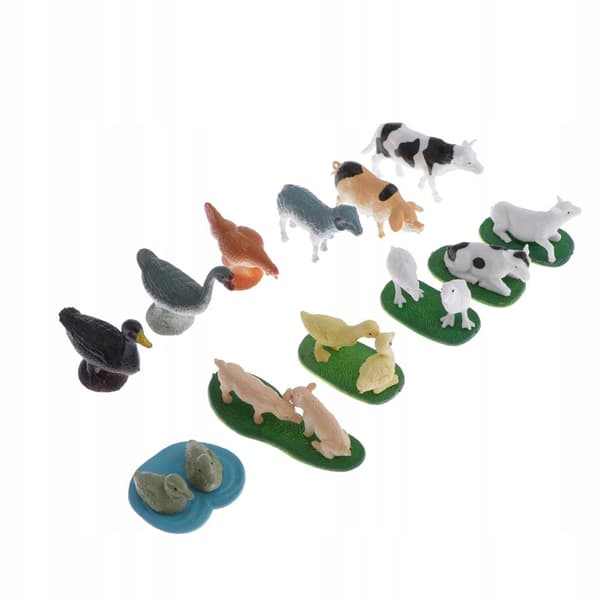 12 Sets: Education, Animals, Farm Animals Toys Group