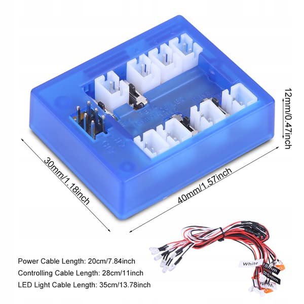 Set of 12 LED lighting systems – Simulation – Flashing lights – RC lamps – Action