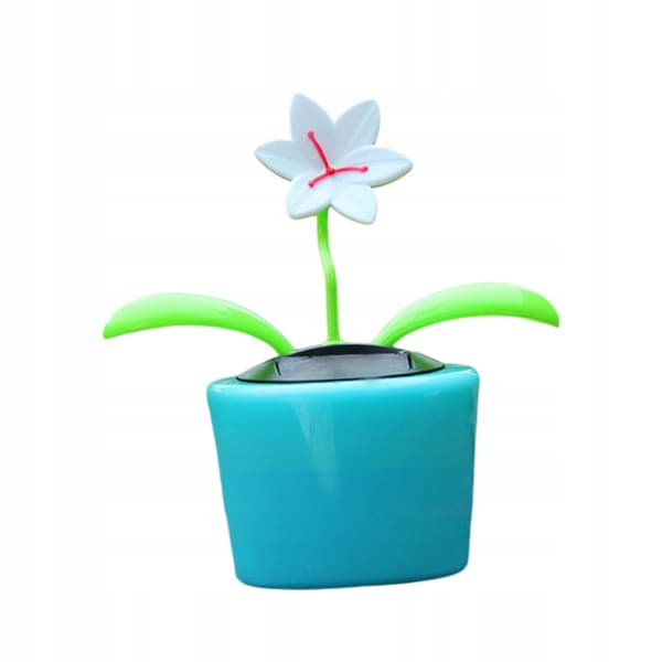 Solar-powered dancing flower Bobble Head Toy with a bobbing head – Solar Blue