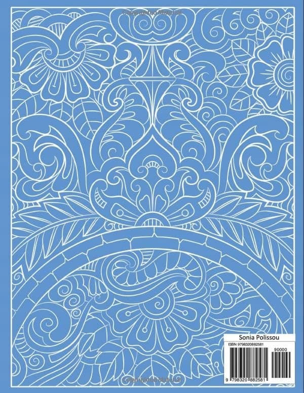 Trace and Colour Book for Adults: Botanical Patterns: Ink Tracing, Colouring