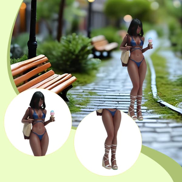 1:24 Bikini Girl 3D Model Character Models Diorama Scenery Tiny People