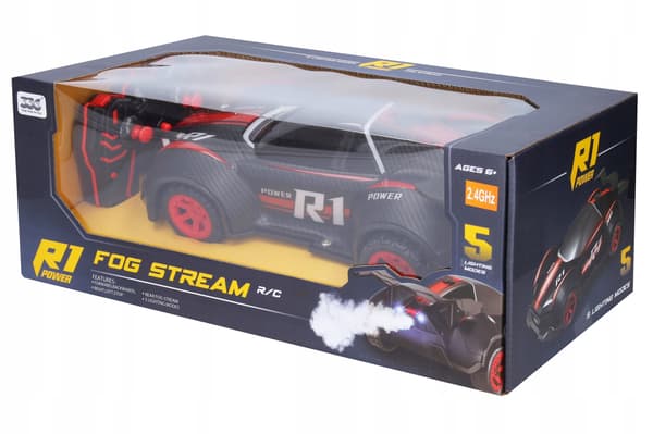 28 cm remote-controlled RC car with lights and smoke effects