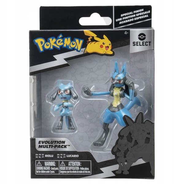 Jazwares 2776 POKEMON Select: Riolu’s Evolution into Lucario