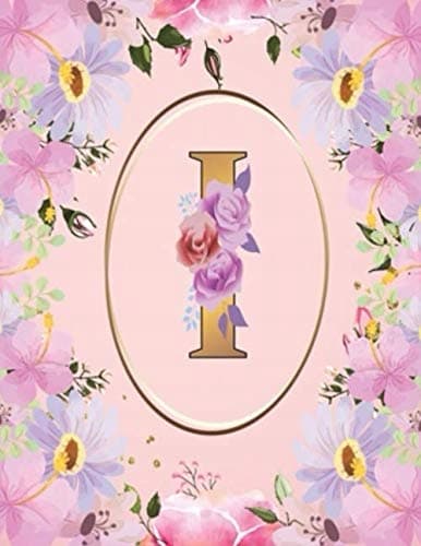 I: 8.5 x 11 / 120 beautifully lined pages / Monogram initial I notebook / Jo