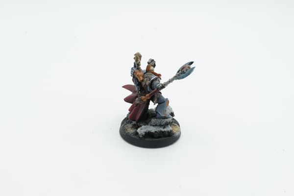 Warhammer 40k Space Wolves Wolf Lord Krom Dragongaze plastic figurine