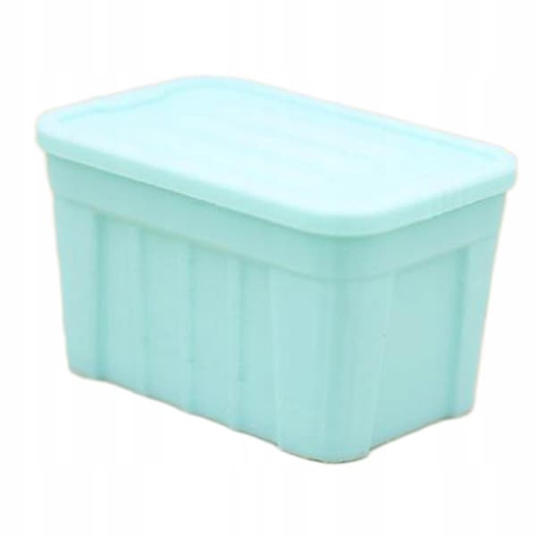 Doll Miniature Mini Organiser Box Stackable Storage Container Model Green