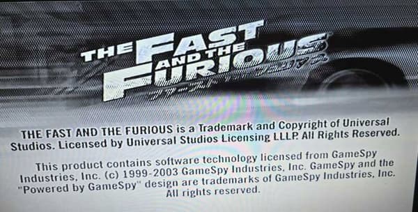 The Fast and the Furious PS2 game