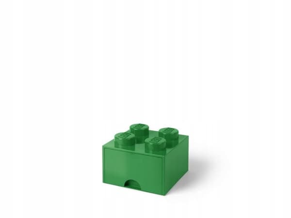 LEGO 40051734 Green 2x2 brick storage box with drawer