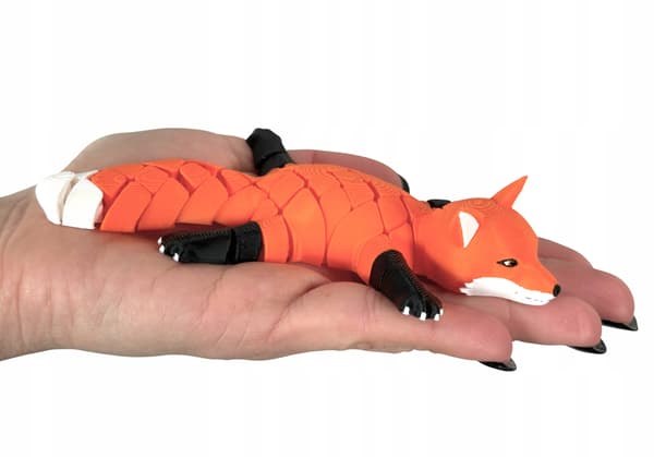 3D Segmented Fox – a movable, flexible figurine, toy, gift