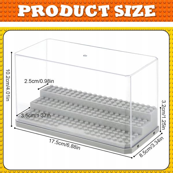 TRANSPARENT DISPLAY CASE FOR COLLECTOR’S FIGURINES – ELEGANT, THREE-TIERED
