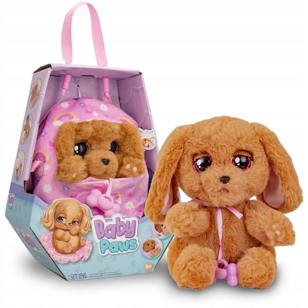 Baby Paws brown plush puppy