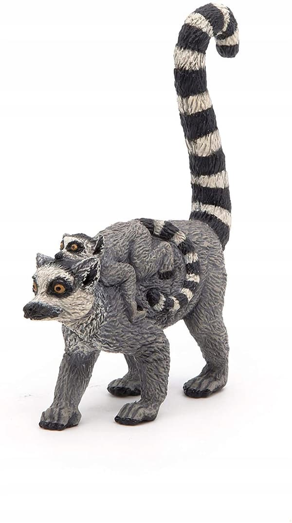 LEMUR WITH YOUNG [FIGURINE]