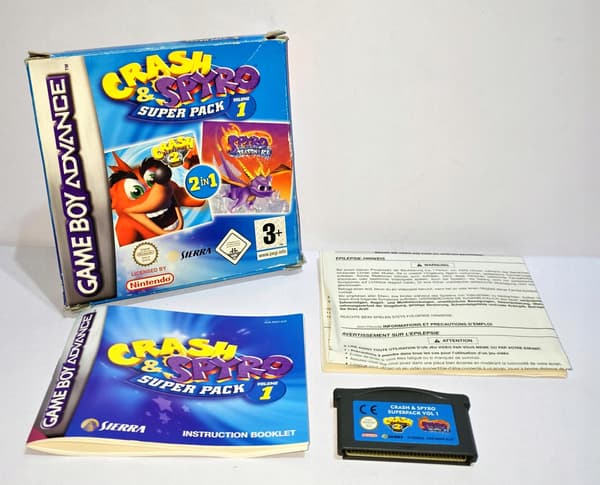 CRASH & SPYRO SUPER PACK VOL 1 3XA GAME BOY ADVANCE