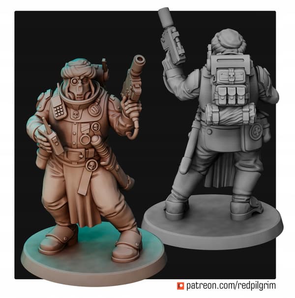 Advance Team x5 Red Pilgrim Miniatures 28 mm