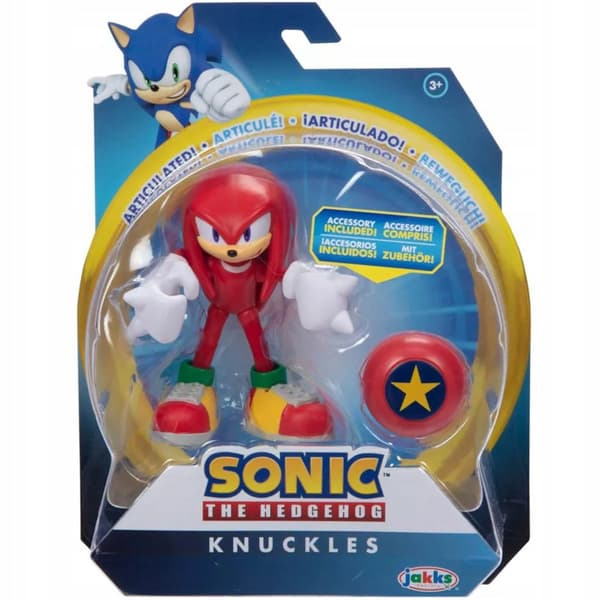 Original 10 cm Knuckles Figurine + Star Spring Set – Sonic the Hedgehog