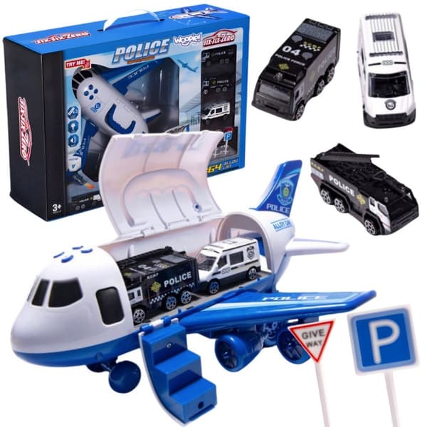 FOLDING POLICE TOY PLANE