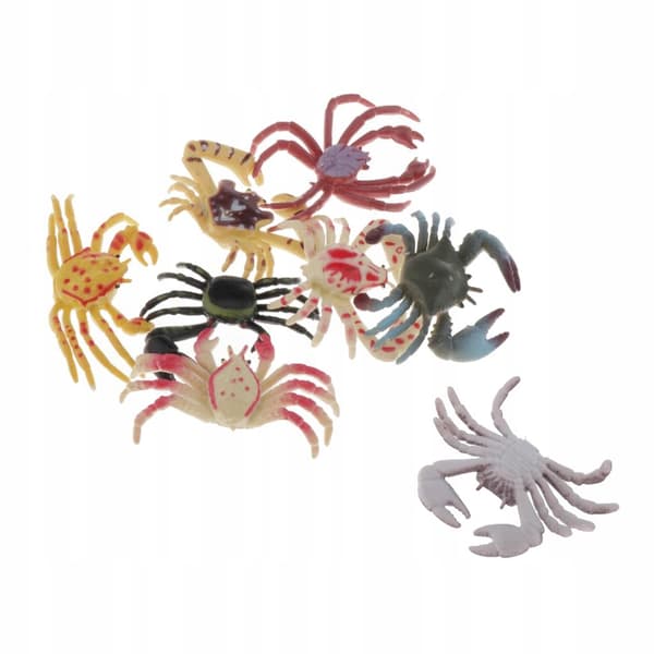 Lifelike Animal Models Educational Collection: Crab/4 cm/8 pieces