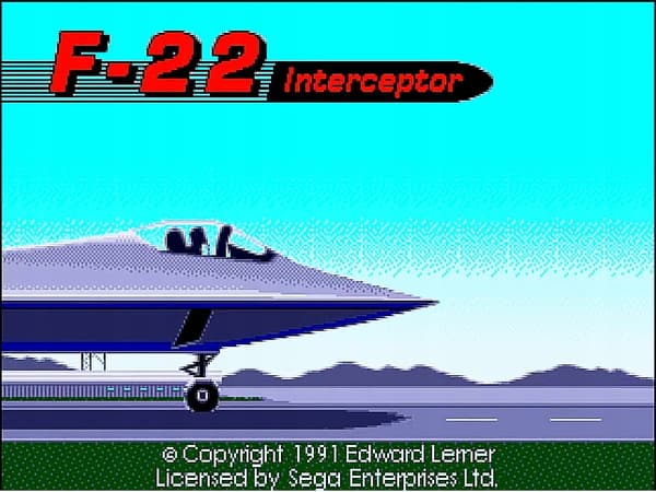 F-22 Interceptor – a game for the Sega Mega Drive and Genesis consoles.