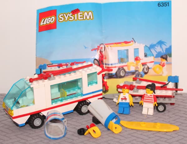 LEGO CITY TOWN 6351 INSTRUCTION MANUAL: Surf N' Sail Camper Set