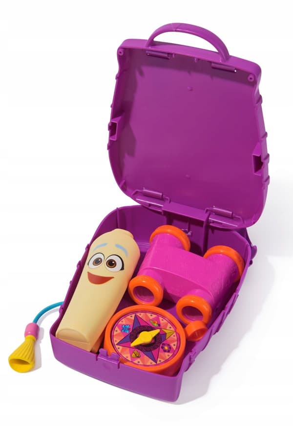 DORA Toy Set: Rucksack with Accessories (4-piece set). Plastic. Ages 3+. Gift