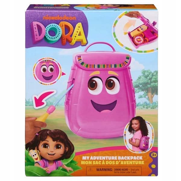 DORA AND FRIENDS BACKPACK SET: ACCESSORIES, TOY, BINOCULARS, MAP AND COMPASS