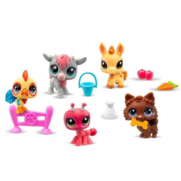 LITTLEST PET SHOP FARM SET + 5 LPS animal figures + accessories CODE