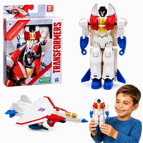 TRANSFORMERS STARSCREAM TRANSFORMING FIGURE – DECEPTICON ROBOT – HASBRO