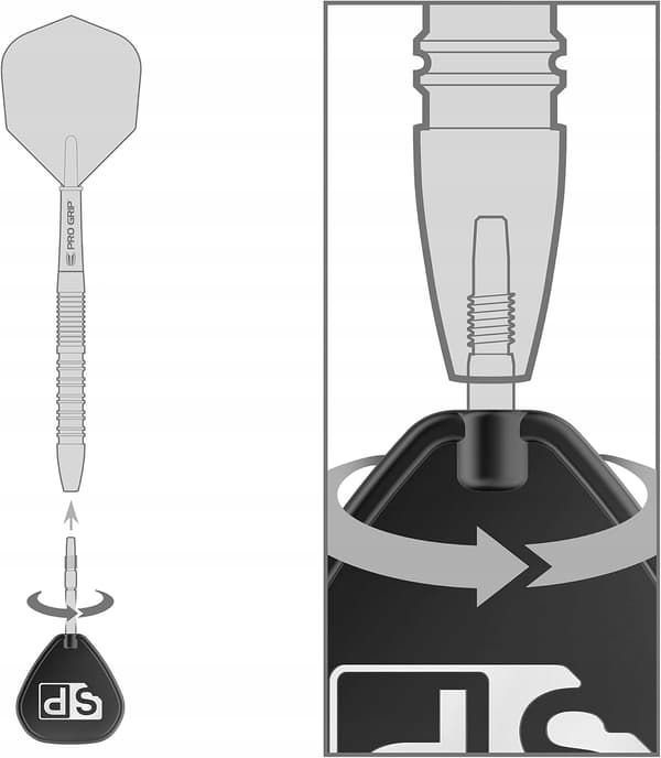 TUNGSTEN STEEL DARTS SET CONTAINING 80 PER CENT TUNGSTEN AND SEWING POINTS