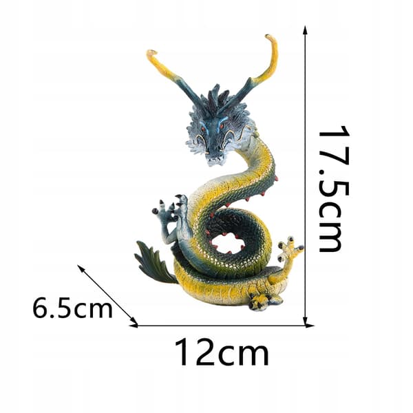 Realistic flying dragon figurine Action figurines Desk decorations Blue