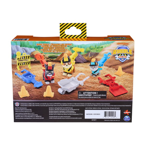 Spin Master Rubble & Crew – Set of 3 figures and 6 accessories