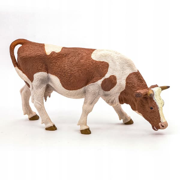 PAPO SIMMENTAL COW FIGURINE GRAZING