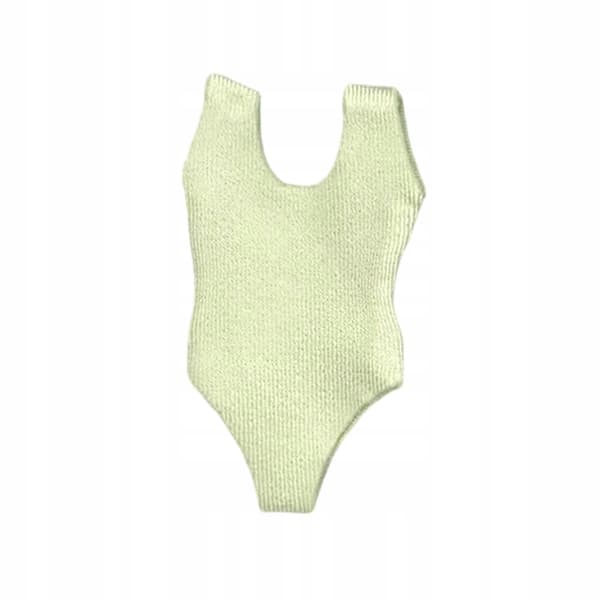 Miniature figure-hugging swimsuit designed for a 1/12 scale action figure – Light green