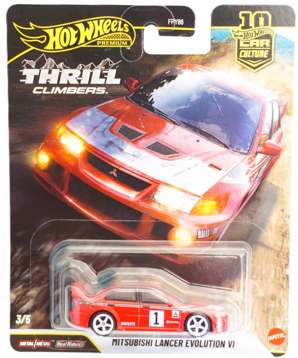 HOT WHEELS MITSUBISHI LANCER EVOLUTION VI THRILL – NEW SPRING-DRIVE CAR