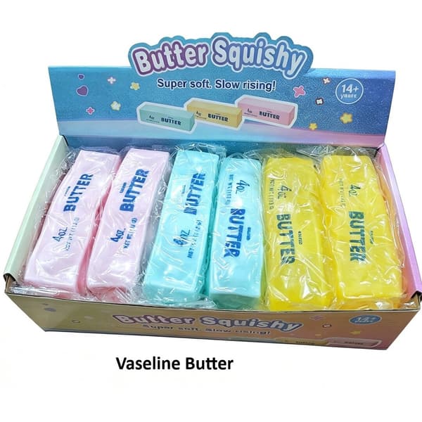 ‘Butter’ soft toy with a Vaseline-like texture, 13.5 cm