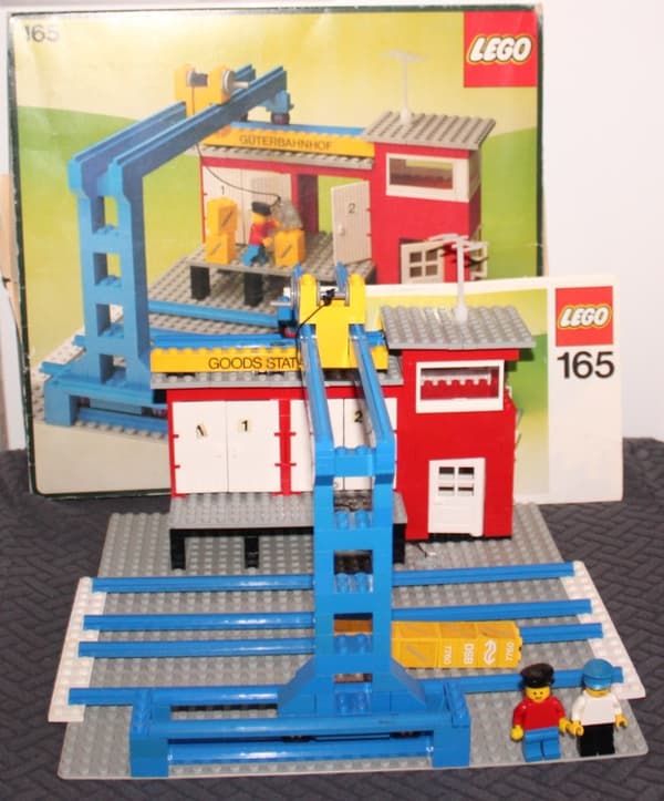 CITY TOWN LEGO TRAIN 165 BOX INSTRUCTIONS Cargo Station SET