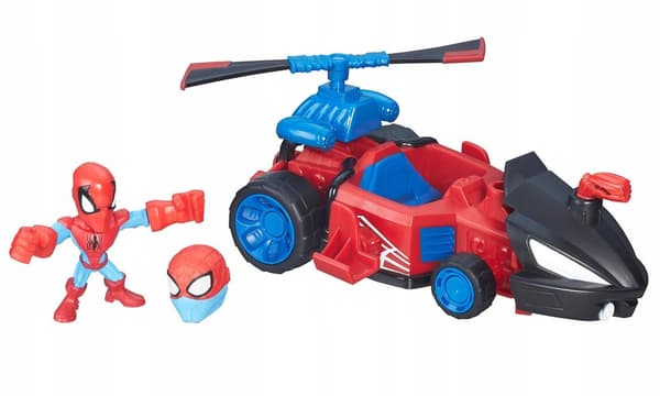 MASHERS MICRO SPIDER-MAN FIGURE + VEHICLE + MARVEL VEHICLE